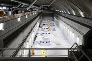 La centrale hydro-électrique de Nant de Drance se situe 600 mètres sous terre (archives). KEYSTONE/LAURENT GILLIERON